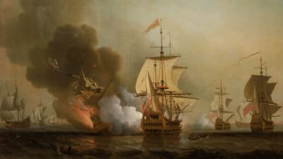 Tavla av segelfartyget San José av Samuel Scott