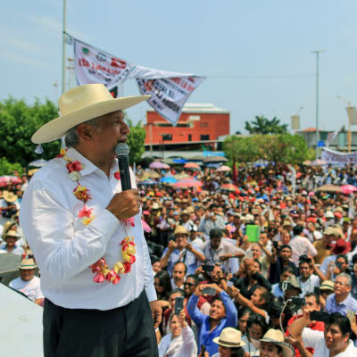 Den mexikanska presidentkandidatn Andrés Manuel López Obrador