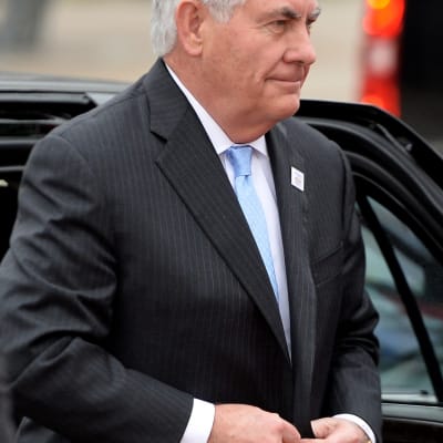 USA:s utrikesminister Rex Tillerson på väg till G20-möte i Bonn.