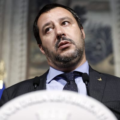 Ledaren för det högerpopulistiska partiet Lega, Matteo Salvini, i maj 2018. 