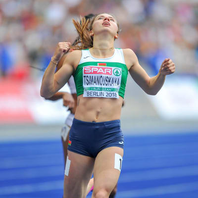 Krystsina Tsimanouskaja Berliinin EM-kisoissa.