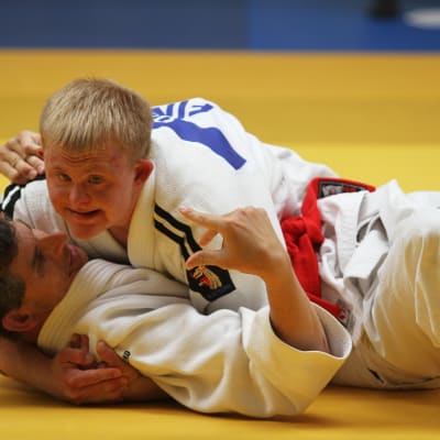 Siilinjärveläinen judoka Mikko Niskanen Special Olympics -kisoissa Belgiassa 2014