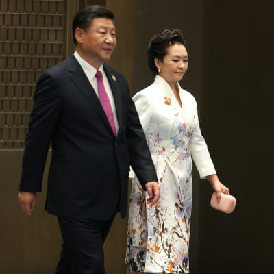 Kinas president Xi Jingping med fru Peng Liyuan