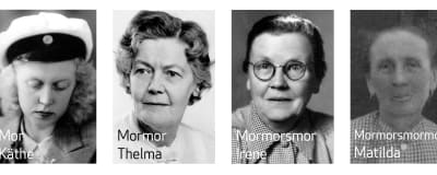 Kaj Arnös mormorsmor, och mormorsmorsmor. gammalt foto