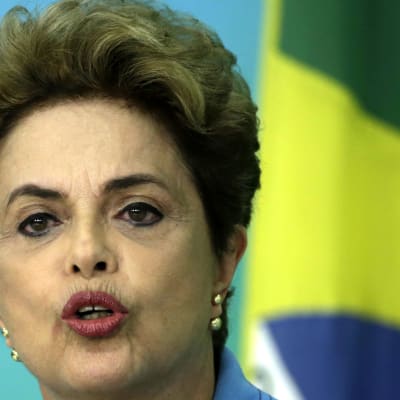 Dilma Rousseff efter att hon förlorat underhusets omröstning om riksrättsprocess 18.4.2016