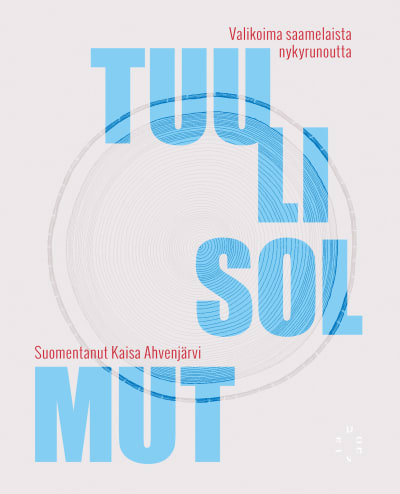Pärmen till antologin "Tuulisolmut" med samisk peosi i översättning till finska.