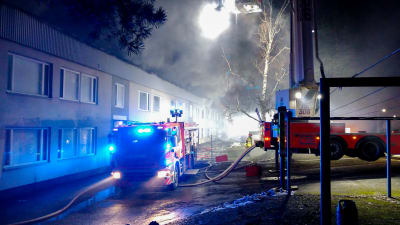 Brand i Smedsbacka i Helsingfors