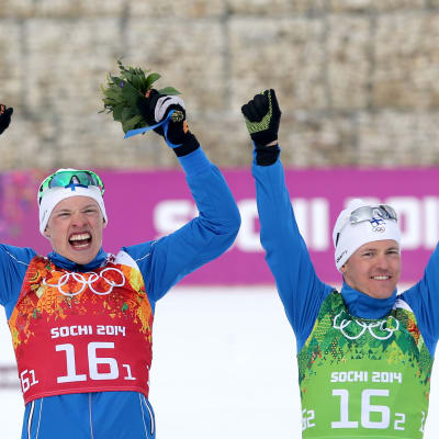 Iivo Niskanen och Sami Jauhojärvi, OS 2014.