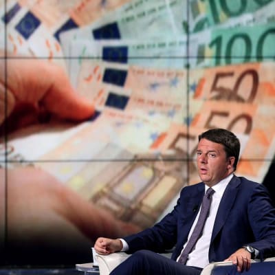 Premiärminister Matteo Renzi i italiensk tv den 9 september 2014