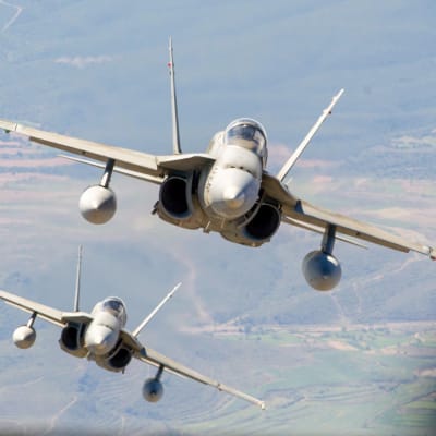 Spanska stridsflygplan av typen F-18 Hornet