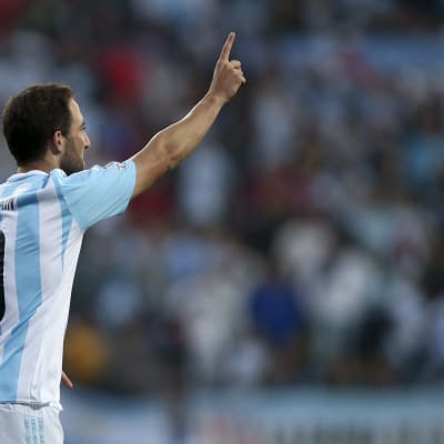Gonzalo Higuain gjorde mål för Argentina.