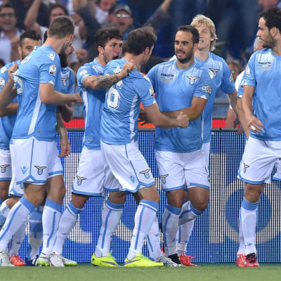 Lazio firar mål mot Juventus i Coppa Italia 2015.
