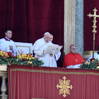 Påven Franciskus håller sitt jultal 2022.