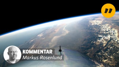 En bild över jorden tagen från SpaceShipTwo.