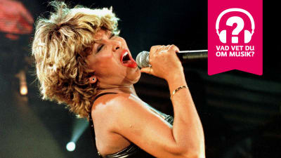 Tina Turner sjunger i en mikrofon.