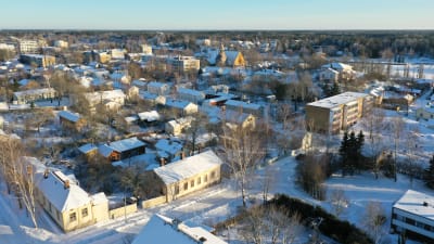 Uusikaupunki ilmasta katsottuna.