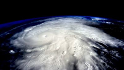 Orkanen Patricia fotograferad från den internationella rymdstationen ISS.