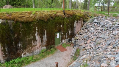Ingången till bunkern Irma vid Harparskoglinjen. 