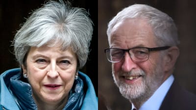 Theresa May och Jeremy Corbyn.