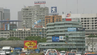 huvudstaden Abidjan i Elfenbenskusten