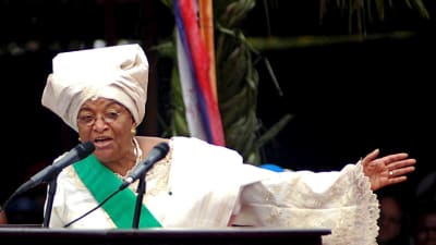 72-åriga Johnson Sirleaf ställer upp för en andra presidentperiod.