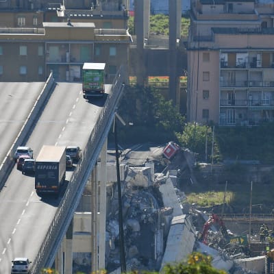 Genovan romahtanut silta.