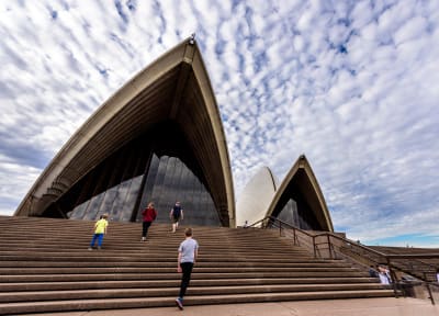 Operahuset i Sydney en eftermiddag i april.