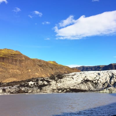 Glaciären Sólheimajökull i Island
