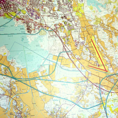 Talenteks alternativ för vägplanering logistikcentret-Vasklot i Vasa.