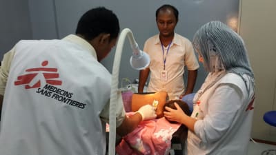 Barn vårdas på sjukhus i Abs.