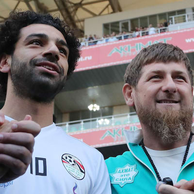 Mohamed Salah och Ramzan Kadyrov.