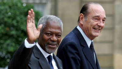 Kofi Annan och Jacques Chirac