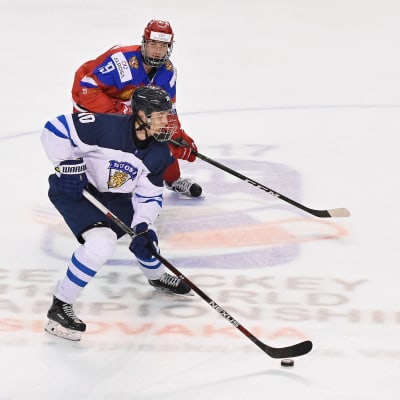 Kristian Vesalainen i elden vid U18 VM 2017.