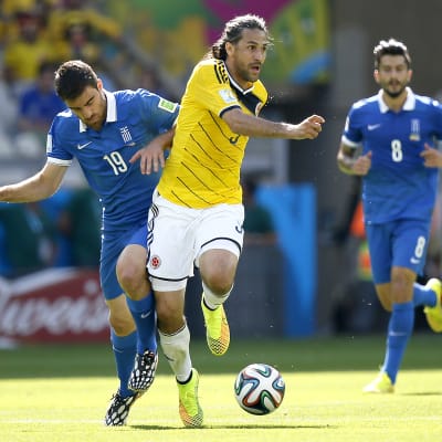 Mario Yepes, Colombia spelar mot Grekland i fotbolls-VM 2014