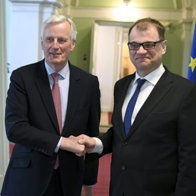 EU:s chefsförhandlare Michel Barnier mötte statsminister Juha Sipilä i Helsingfors.