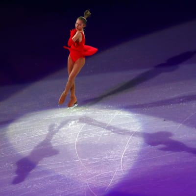 Julia Lipnitskaya åker gala vid OS i Sotji 2014.