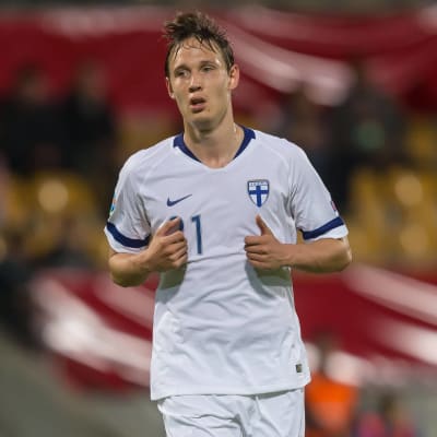 Lassi Lappalainen spelade EM-kval mot Liechtenstein i juni.
