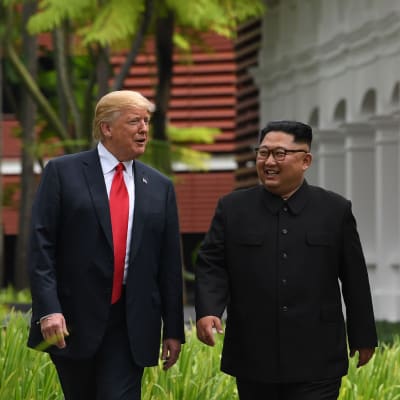 Trump och Kim Jong-Un i Singapore.