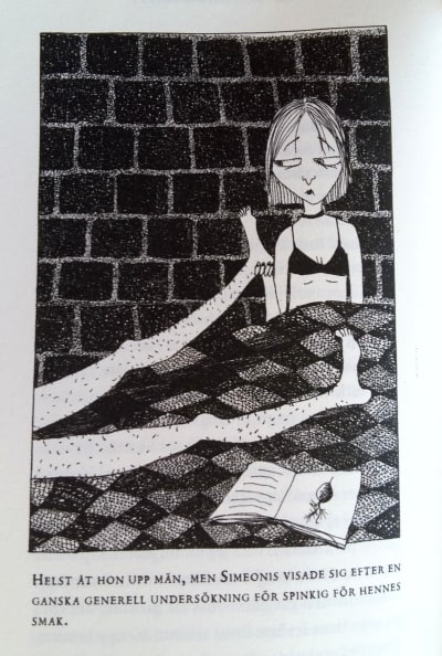 Illustration av Linda Bondestam i Stella Parlands "Missförstånd. En ofärdig roman".