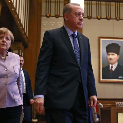 Förbundskansler Angela Merkel och Turkiets president Recep Tayyip Erdoğan möttes i Ankara 2.2.2017.