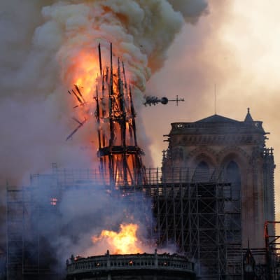 Notre Dame brinner.