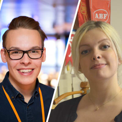 Kollagebild med tre unga finländska politiker