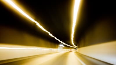 Motorvägstunnel på vägen mot Åbo.
