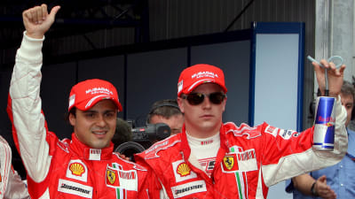 Felipe Massa och Kimi Räikkönen, 2008