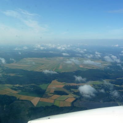 Söderfjärden fotograferad från ett flygplan