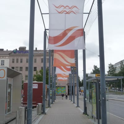 Busshållsplats vid Vasa torg.