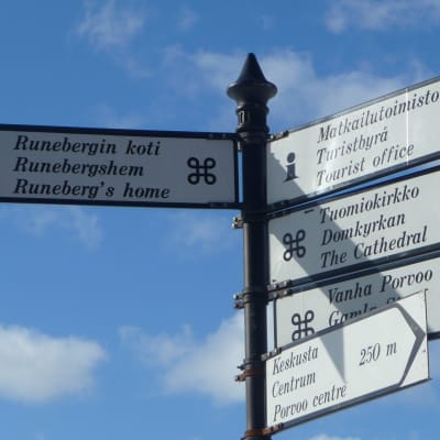 skyltar för turister i Borgå