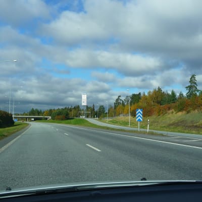 Motorvägsavtaget till Liselund i Vasa.