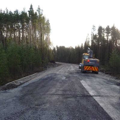 Den nybyggda vägen mot det blivande Hästsportcentret