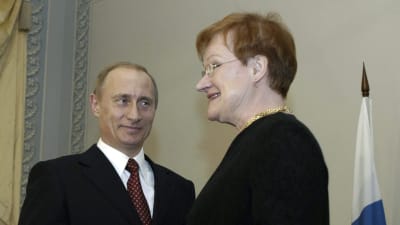 Vladimir Putin och Tarja Halonen.